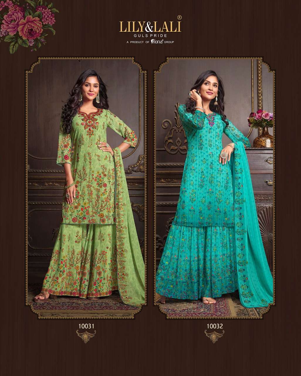 Lily & Lali-Florence-Digital-Print-Handwork-Mirror-Embroidery-Heavy-Georgette-Kurti-Inner-Gharara-Pocket-Dupatta-Collage1